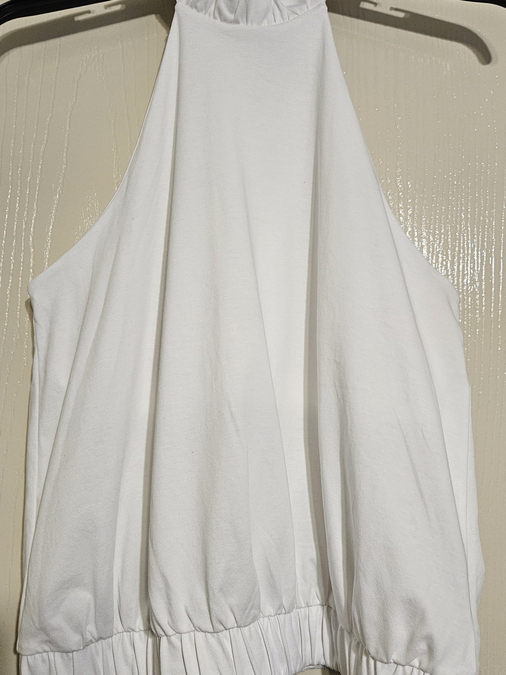 Express White Cropped Halter Tank, new with tags, size Medium.